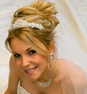 Greek Updo with Tiara