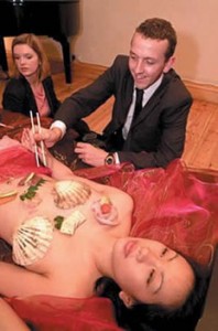 9. Eating sushi on a naked body